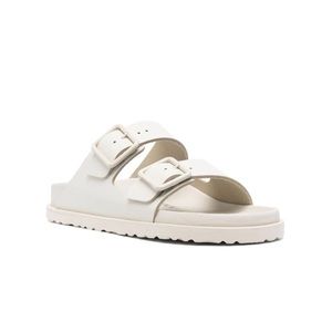 Birkenstock 1774 Arizona Leather Slides White Size 39